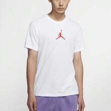 Nike Jordan Air Jordan Jumpman Jumpman Logo Print] Floral Pullover Crew Neck Short Sleeve T-Shirt - White - View 5