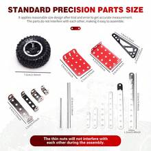 288块金属积木拼装玩具套装 - 包括卡车、飞机、赛车、挖掘机，适合8-12岁男孩女孩，STEM教育玩具，生日/节日礼物，培养手眼协调能力、专注力和创造力 - 彩色 - 查看 2