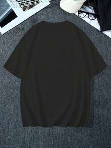 Y2K Anime Eye Print Oversized T-Shirt, Loose Fit, Premium Soft Fabric, Summer/Spring - Hitam - View 2