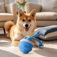 绳结狗狗电动玩具球，宠物智能自娱电动球，猫狗奔跑追逐玩具 - 彩色 - 查看 7