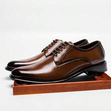 男士正装牛津皮鞋，经典商务正装鞋，系带绅士皮鞋，适合日常办公，透气耐穿，复古舒适，亦可作为婚鞋穿着。 - 5011-3zs - 查看 4