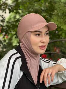 1件套速戴棒球帽，纯色经典围巾，百搭阿拉伯时尚休闲颈套+棒球帽，颈套+遮阳头巾时尚简约组合套装，可自由搭配 - headband - 查看 12