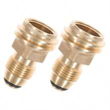 Hooshing丙烷罐适配器，可将POL液化石油气罐维修阀转换为QCC1/Type1软管或调压器，黄铜材质 - 彩色 - 查看 6