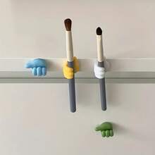 Ganchos adhesivos para el hogar, la cocina y el dormitorio, disponibles en varios colores, hechos de plástico, perfectos para fijar cables de carga, accesorios pequeños, organizadores de cuerdas, soluciones de escritorio y cajones, ganchos prácticos - Multicolor - Ver 3