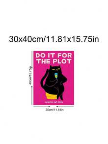 1 Stück verspieltes Poster mit rosa Würstchenhund und Katzen-Tier-Zitaten, Festivalgeschenk, geeignet für Schlafzimmer, Wohnzimmer, Badezimmer, Wandkunst, Wanddekoration, Heimdekoration, Raumdekoration, Leinwandwandkunst, Poster, Wandkunst mit Rahmen, optionaler Rahmen - Verschiedenfarbig - Übersicht 20