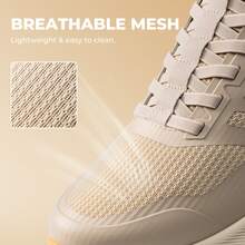 Men's Slip-On Sneakers: Hands-Free Running Shoes Athletic Cushioning For Walking, Jogging, Tennis & Gym Workouts Non-Slip Comfortable Trainers - 杏色 - 查看 6