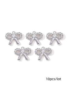 10/20件套水钻装饰月亮、心形、蝴蝶结、星星形状配件，Y2K风格DIY串珠手链和项链