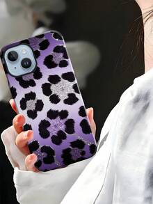 1 pièce Étui de téléphone imprimé léopard, étui de protection  doux avec motif animal panthère, compatible avec Apple/Galaxy S24 Ultra, 17 Pro Max/16 Pro Max/12 Pro/13/14 Plus/15 Pro Max/16 Pro Max, 11/13 Pro - Violet - Voir 10
