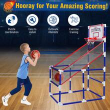 Kids Basketball Hoop Arcade Game, Indoor & Outdoor Mini Basketball Set With Ball & Portable Air Pump, Basketball Shooting Game For Ages 3+ - Multicolor - View 8