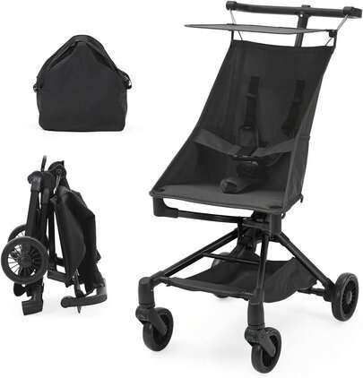 Meiyiu Lightweight Baby Stroller, Convenience Travel Stroller, With Large Storage Basket And Breathable Canopy, Airplane-Friendly Compact Fold, For Infant Toddler