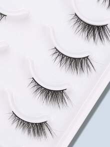10 Pairs Cat Eye Half-Eye Elongated Eyelashes, Enlarging Eye Size, Suitable For Festivals, Vacations, Dates And Other Occasions - Black - View 8