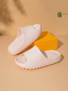 Simple, Cute, Casual, Non-Slip, Wear-Resistant, Lightweight, Comfortable, And Versatile Children's Flat Slippers For Boys And Girls - Pink - View 2