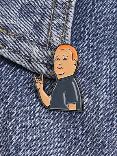 1pc Rock Gesture Enamel Needle Funny Satirical Cartoon Character Badge Clothes Backpack Accessories Jewelry Gift For Friends