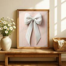 1 chiếc tranh trang trí tường hình nơ dễ thương màu hồng và trắng vẽ tay, phong cách nghệ thuật lãng mạn cổ điển, thích hợp để trang trí nhà cửa, phòng ngủ, phòng khách, phòng tắm, có thể đóng khung. - Nhiều màu - Xem 3