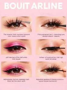 2 Pairs Slouchy Eye Shadow Stickers, Suitable For Makeup Use. 3-In-1 Self-Adhesive Reusable, With Eyelashes, Quick Eye Makeup Stickers, Very Suitable For Ladies Makeup, Festivals, Parties, Balls - Multicolor - View 7