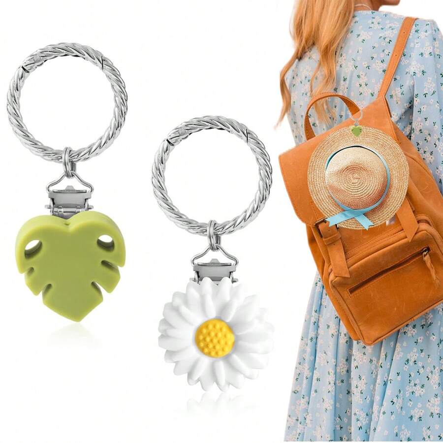 Tragbare Reise-Mützenklammer - kann an Handtaschen, Rucksäcken, Reisegepäck und Outdoor-Sonnenhüten befestigt werden, auch geeignet für Outdoor-Strohhüte. Ein unverzichtbares Reiseaccessoire und ein perfektes Urlaubsgeschenk oder Präsent.