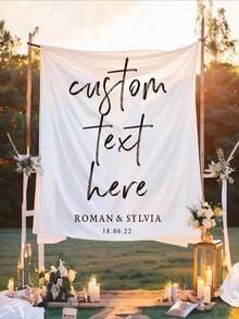 1pc Custom Tapestry Wedding Decor, Bridal Shower Tapestry Party Decor, Wedding Name Tapestry Wall Decor, Photo Booth Backdrop Personalized Gift