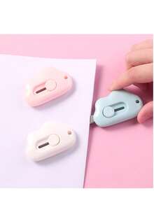 3pcs Compact Retractable Utility Knife, Practical Mini Pocket Knife For Office, Home, School, Cutting Paper, Cardboard, Crafts