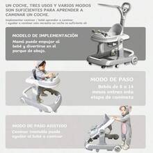 Andadera Musical Bebé Juguetes Interactiva Plegable Portátil - Gris - Ver 9