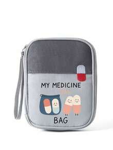 印有药瓶图案的便携式医疗包 | 防水大容量急救包，适用于旅行、居家、宿舍、汽车及紧急情况 | 学生、大学宿舍、家庭、护士、户外探险必备 | 包含药丸、绷带、药品及其他用品的收纳袋 | 小巧轻便，是生存必备的日常健康护理包 - 彩色 - 查看 13