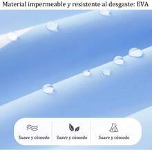 Impermeable Infantil Estampado para Nio y Nia con Espacio para Mochila Largo para Lluvia con Capucha Suave Resistente y Ligero EVA - XL + Azul/Dino - Ver 7