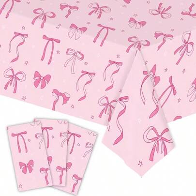 1 st. Alla hjärtans dag-hjärttryck engångs vattentät dekorativ bordsduk för fest, frieri