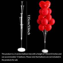 一套气球支架、气球支架套装、气球配件和氛围装饰配件，包括透明塑料柱和透明杆——适用于各种派对活动，例如婚礼、生日、周年纪念日、毕业典礼、圣诞节和感恩节。产品不包含气球。