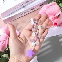 Aesthetic Y2K Phone Charm Cute Cell Phone Charms Star Heart Straps Accessories Keychain Lanyard Women - 紫色 - 查看 5