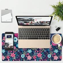 Colorful Flowers Gaming  Pad 3mm Thick Stitched Edge Waterproof Non-Slip Large Computer Keyboard  Mat,Suitable For Office Entertainment Decorative Desk Pad 35.4 X 15.7 Inches - Colorfulflowers - View 5