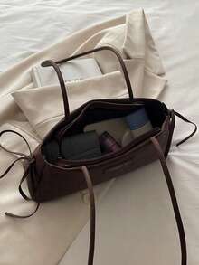 Geantă nouă la modă cu imprimeu leopard, potrivită pentru petreceri, ieșiri, vacanțe, cumpărături și utilizare zilnică, poate depozita monede, telefoane, potrivită și ca geantă de lucru pentru doamnele de birou, studentele și femeile care lucrează, geantă elegantă de doamnă - Cafea - Vizualizare 6