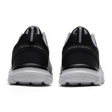 Skechers 男士休闲系带运动鞋，轻便低帮软底舒适通勤日常户外徒步运动鞋 232698-GYBK - 灰色/黑色 - 查看 9