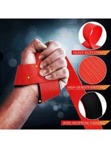 1 Pair Weightlifting Wrist Straps, Wrist Support, Grip Strength Training, Adjustable Non-Slip, Gym Weightlifting Straps - Multicolor - View 8