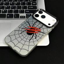Gray spider web spider This stylish and comfortable large-hole IMD acrylic phone case is an ideal gift for friends and family. It is compatible with for  17/16/15/14/13/12/11/X/XR/7/8, for OPPO,for , for VIVO, for , for Xiaomi, for Honor, and for  models, including Plus, Pro, Max, and SE versions. It's the perfect gift for holidays such as Christmas, Valentine's Day, and New Year. - Negro - Ver 4