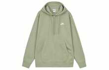 Nike Sportswear Club Fleece 男士刺绣Logo纯色连帽衫外套，绿色 - 綠色 - 查看 1