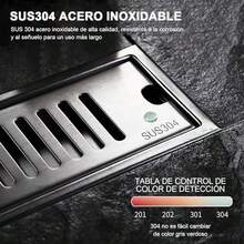 Drenaje De Piso, Coladeras De Desage, Desage De Suelo Largo Cuadrado De Acero Inoxidable (40 * 10 Cm), Tubo De Desage De Ducha, Filtro De Drenaje Antiolor De Gran Desplazamiento (Plata) - Pago - Ver 9