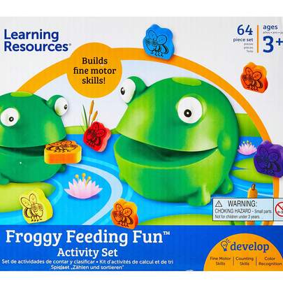 Frog Feeding Frenzy - A Fast-Paced Reflex Game For Preschoolers (Ages 3+) For 2-4 Players PARTY Favors For Kids Kids Toys Toys For Kids Valentine's Day Classroom Escolar Valentines Gift