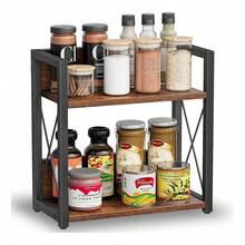 TendenciaMueble Organizador Estante Cocina Almacenamiento EspeciasCalidad premium - Marrón - Ver 3