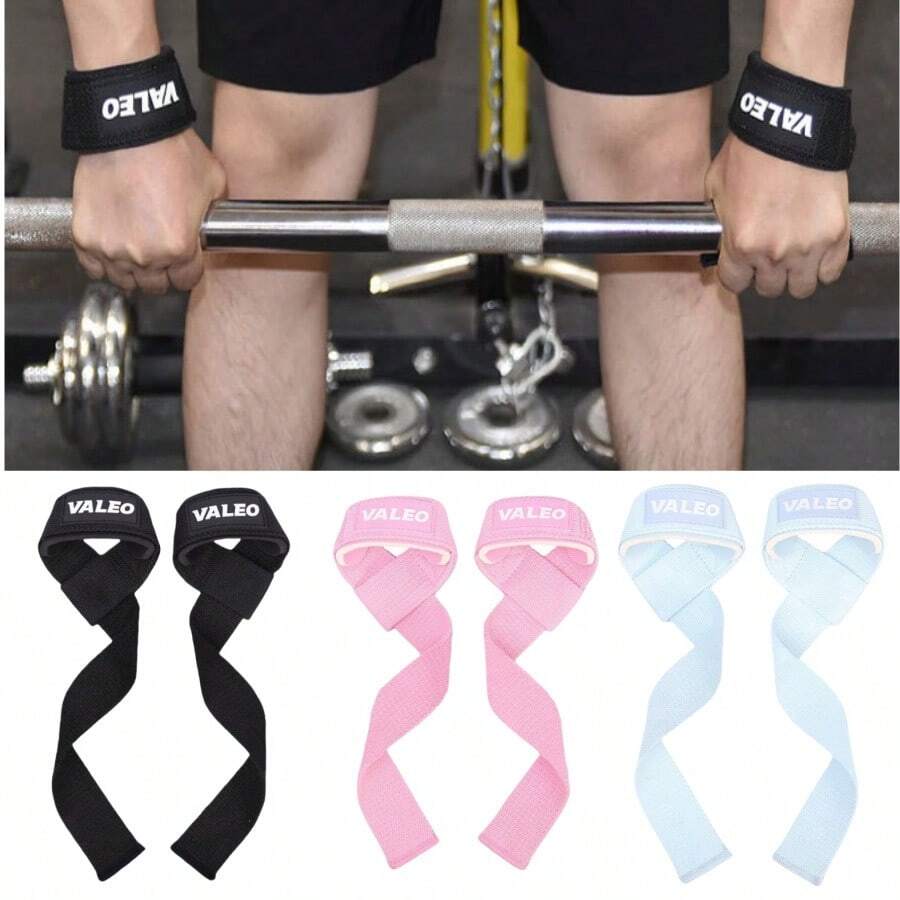 1 Pair Weightlifting Wrist Wraps, Non-Slip Silicone Strength Training Straps For Deadlift, CrossFit, Grip Strength, Wrist Support Gym Workout Accessories