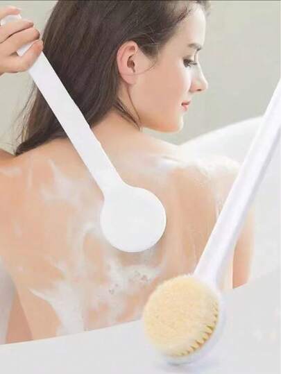 1pc Soft Bath Brush For Back Scrubbing Home Bathroom Decor Fall Decor Back To School