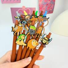 10pcs Italian Brainrot Tungtungtung Sahur Themed Character Ballpoint Pen Set, Random Classic & Unique Styles To Inspire Creativity - Multicolor - View 5