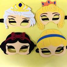 Disney 派对面具 可重复使用 Cosplay 面部配饰 适合女性女孩 嘉年华 万圣节派对 - 彩色 - 查看 9