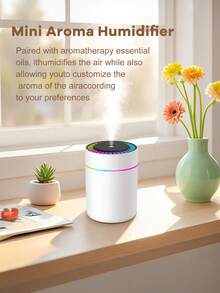 180ml Car Humidifier With Romantic Night Light, Thick Mist & Quiet Operation, Auto Timing, 5 Essential Oil Options, Car Air Freshener, Interior Decor, Suitable For Women, Gift For Valentine's Day, Mother's Day, Birthday, Children's Day, Father's Day, Graduation, Wedding, Housewarming - Cylinder - View 7