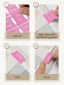 75pcs Unisex Bible Tabs, Pink Bible Tabs, Bible Book Tabs, Bible Study Tabs, Bible Index Tabs, Bible Study Supplies, Perfect Gift - Pink - View 7