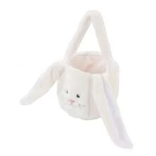 Easter Bunny Basket Plush Long Ears Animated White Bag - Multicolor - View 2