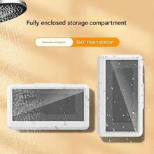 360 Rotatable Shower Phone Holder,2pcs Phone Stand, Wall-Mountable, Adjustable, Waterproof, Touchable Shower Phone Holder Mount, Compatible With 14/13/12/11 Pro XS XR, Up To 6.8inch, Suitable Bathroom Kitchen - Màu be - Xem 13