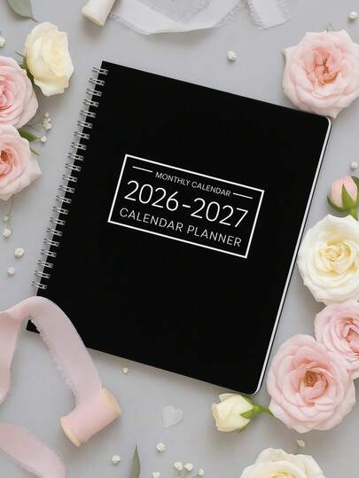 Trees 1PC Calendar Book From Jan.2026 To Dec.2027, Large Monthly Planner Office Agenda With Monthly Grids & Important Notes, Perfect For Appointments, Family Events, School Office Supplies,Perfect Gifts