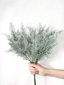 1pc 3pcs 40cm Plastic Artificial Fir Tree, Minimalist Artificial Flower, Home Decor, Wedding Ceremony, Holiday Party, Outdoor Event, Christmas Decoration - Gray-green - View 4