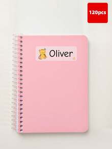 1-240pcs Personalized Name Labels - Transparent Labels, Waterproof & Oilproof Stickers, Custom Text Labels, Cute Pattern Labels, For Back To School, Lunch Boxes, Water Bottles, Backpacks, Gym Bags, School, Kindergarten, Daycare, Camp Essentials