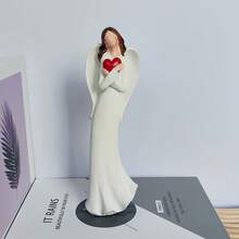 1pc Resin Angel Heart Decor Ornament, Suitable For Home Decoration, Room Decor, Gift For Family And Friends - Multicolor - View 3