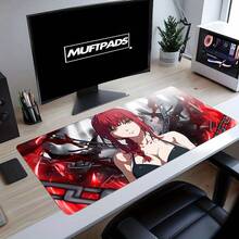Makima Large Extended Gaming Mouse Pad With Makima Anime Art From Devil Is Strong - Non-Slip Rubber Base, Precision Edges, Oversized Rectangular Desk PC Gaming, Esports, Office - Great Anime Fans - 11.81x27.56in - View 2
